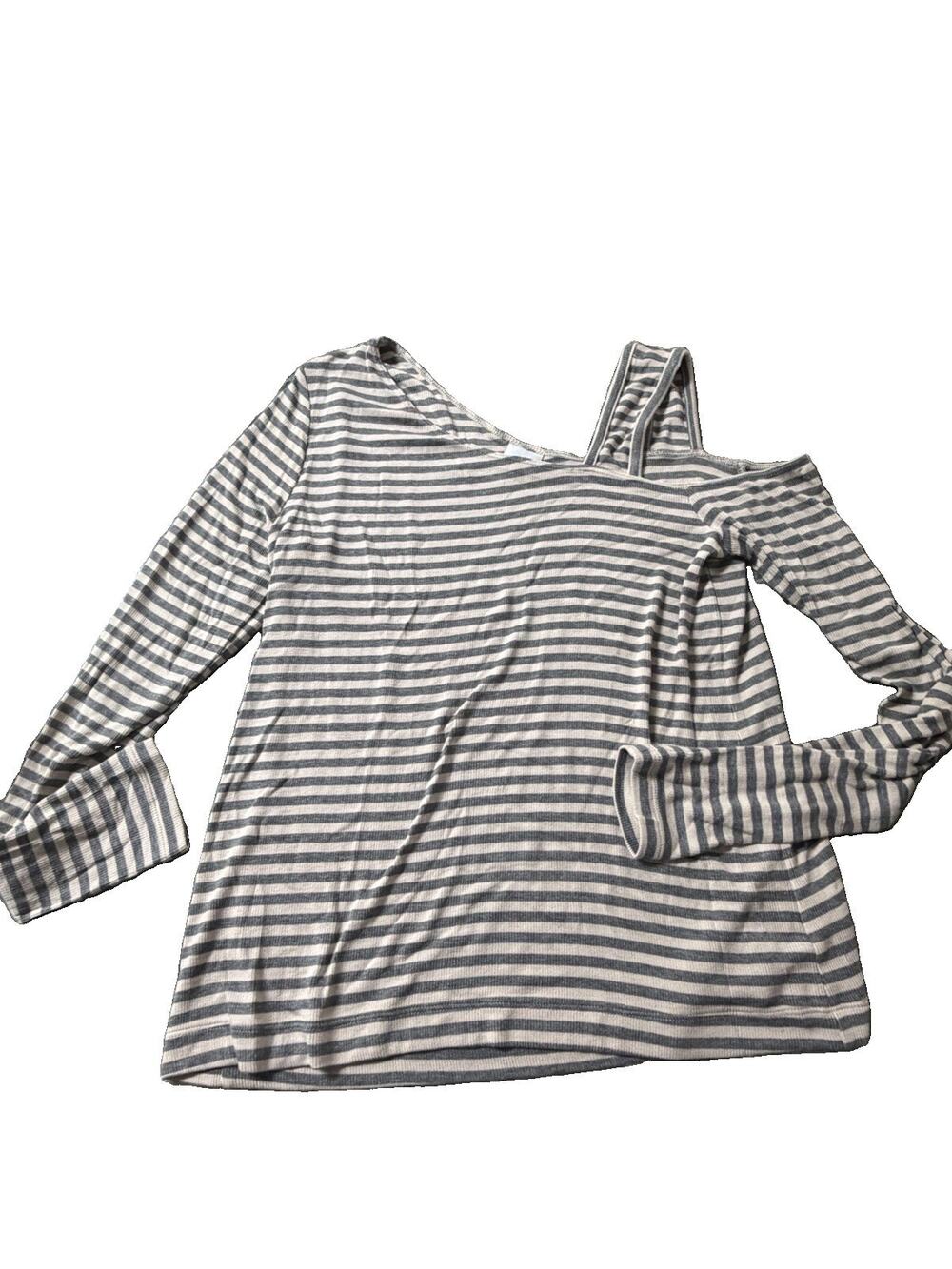 Cabi Dare Tee #4568 Ivory & gray Was $99 Medium (AV23)